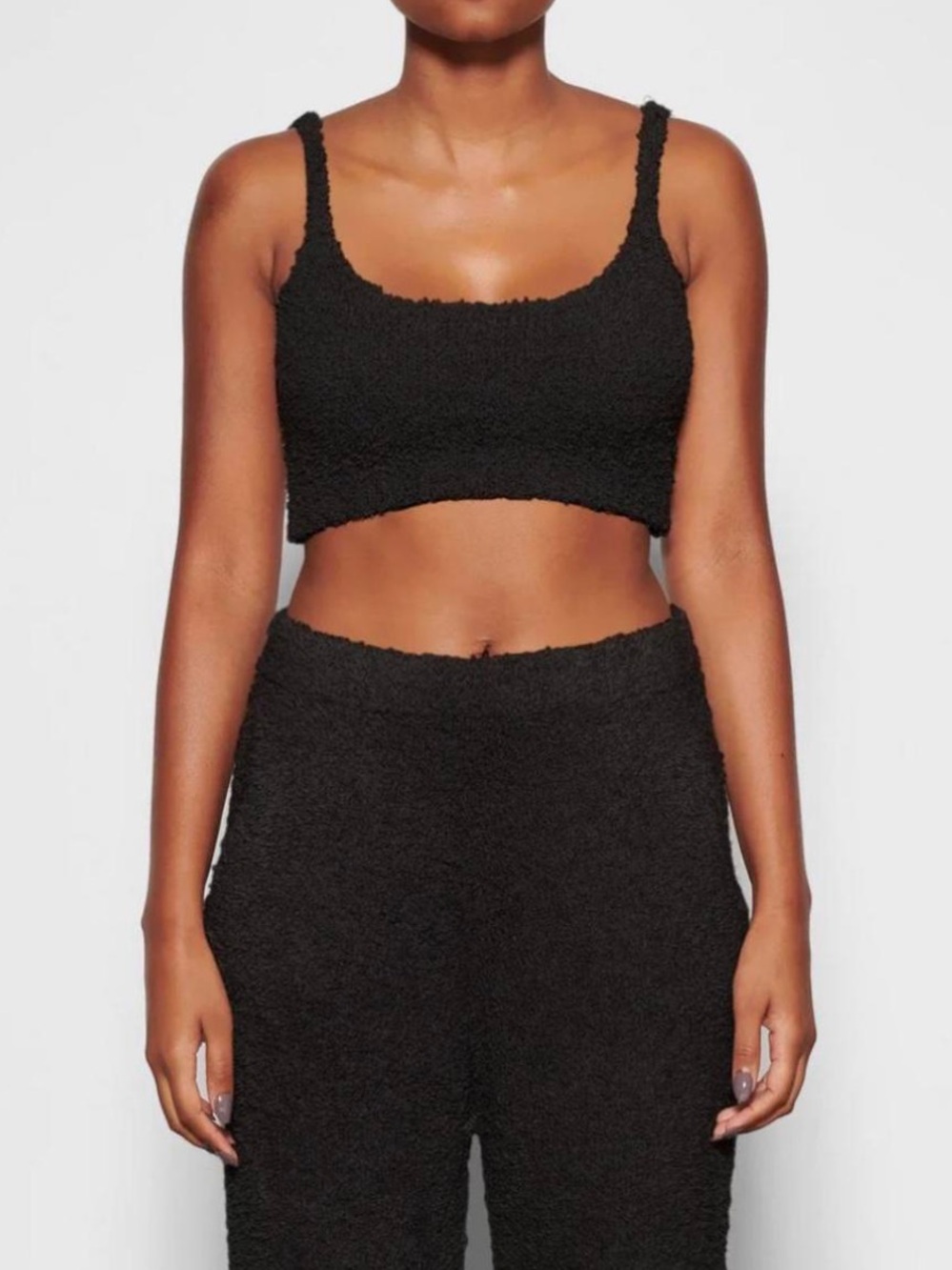 SKIMS Black Cozy Track Joggers